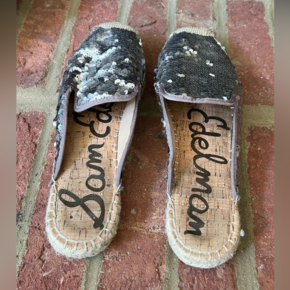 Sam Edelman Silver Sequin Slide, size 8.5M - Picture 4 of 6